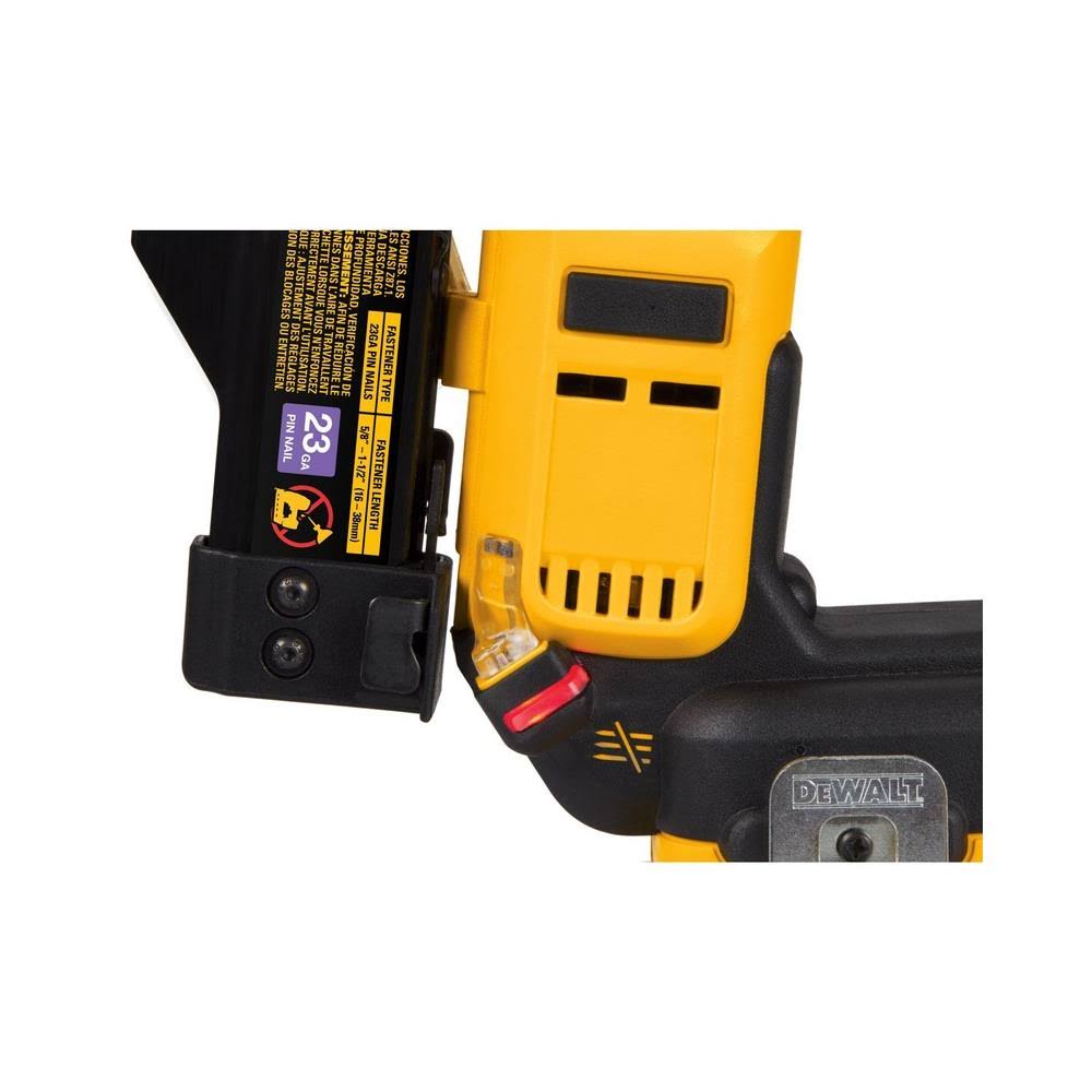 DEWALT ATOMIC 20V MAX Lithium Ion Cordless 23 Gauge Pin Nailer Tool Only
