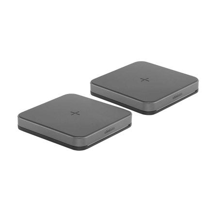 Ubiolabs (6Ft) 15W Wireless Charging Pad with Adapter (Pack of 2) - Black