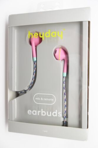 Heyday Wired Earbuds with Mic & Remote - Bright Pink/Multicolor