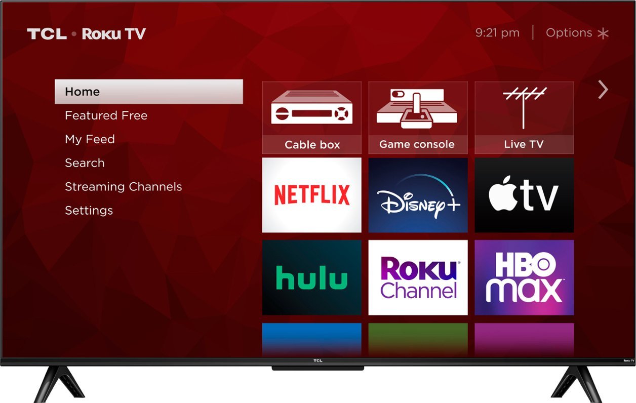 TCL 43" Class 4-Series 4K UHD HDR Smart Roku TV – 43S455, Black