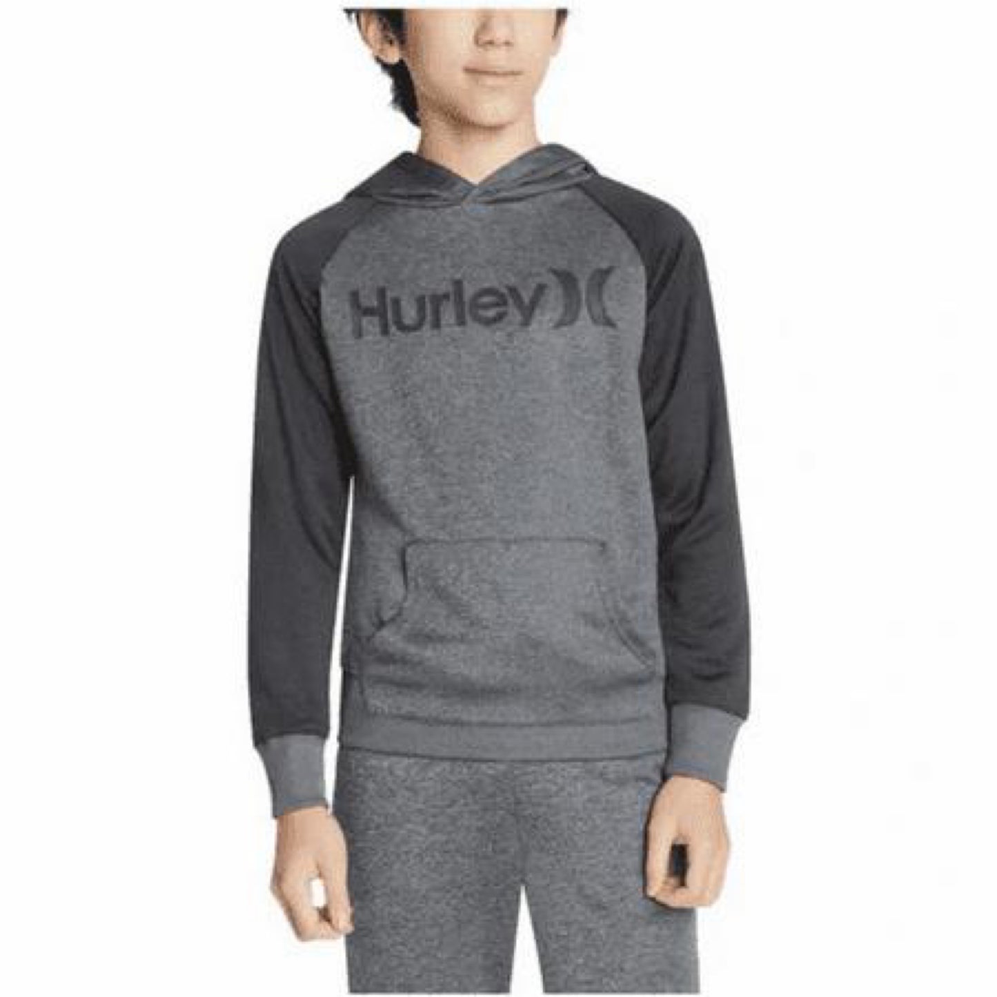 Hurley Youth H2O Dri Hoodie Gray Black Size: XL