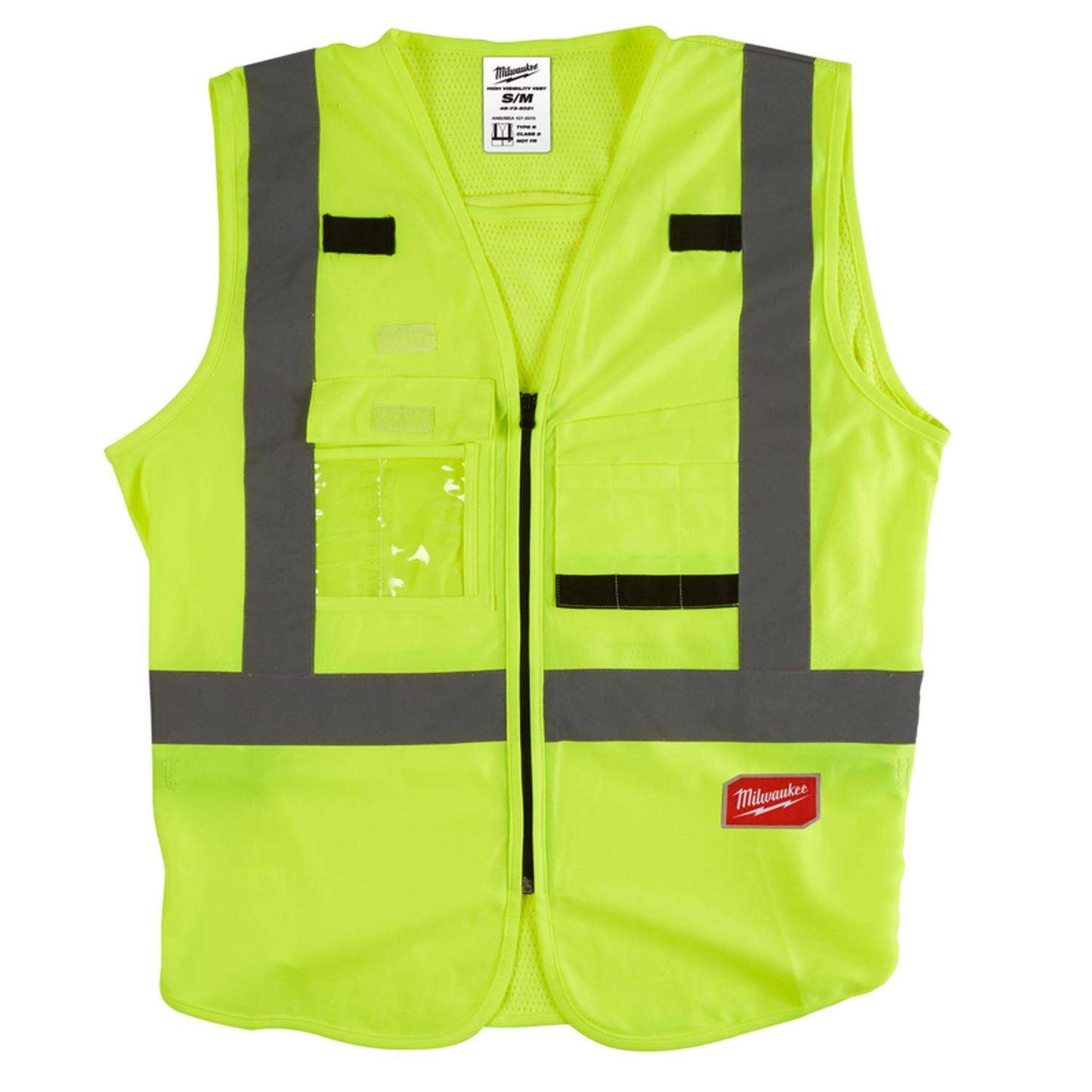 Milwaukee Large/X-Large Yellow Class 2 High Visibility Safety Vest with 10 Pockets