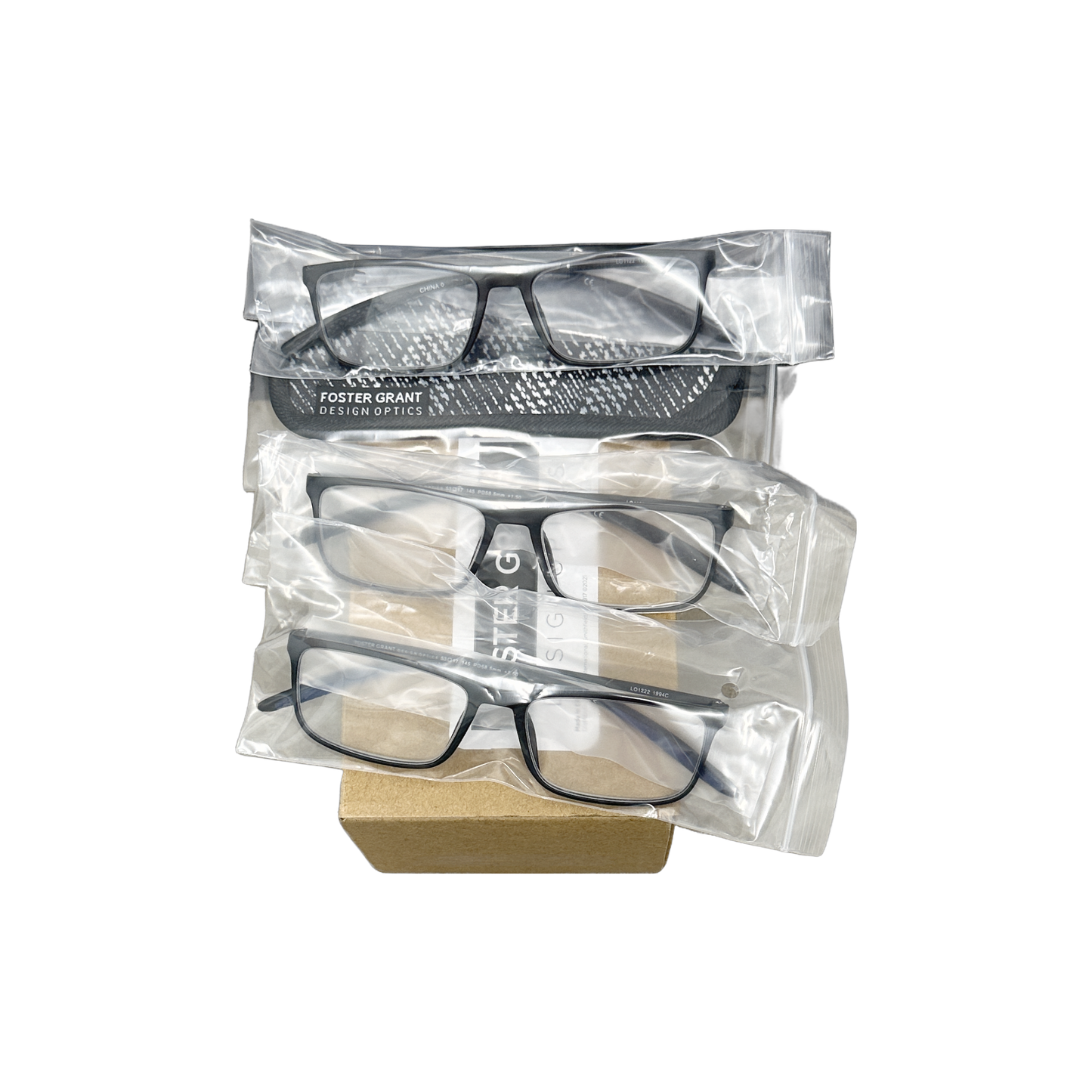 Design Optics by Foster Grant Dax Plastic Rectangle Reading Glasses, 3-pack FGX DAX +1.50 READING