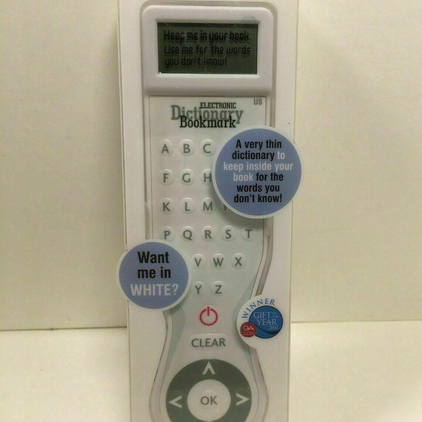Electronic Dictionary Bookmark - (USA) White by IF USA