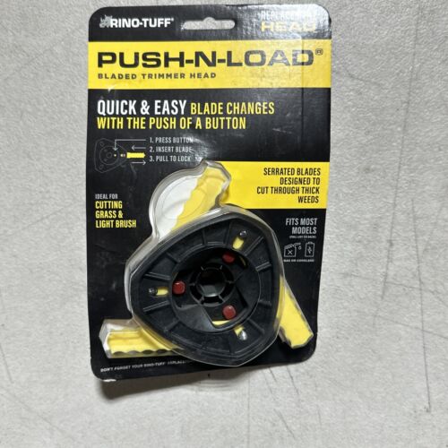 Rino Tuff Push n’ Load Universal 3-Blade Head for Gas and Electric Landscaping Trimmers126967