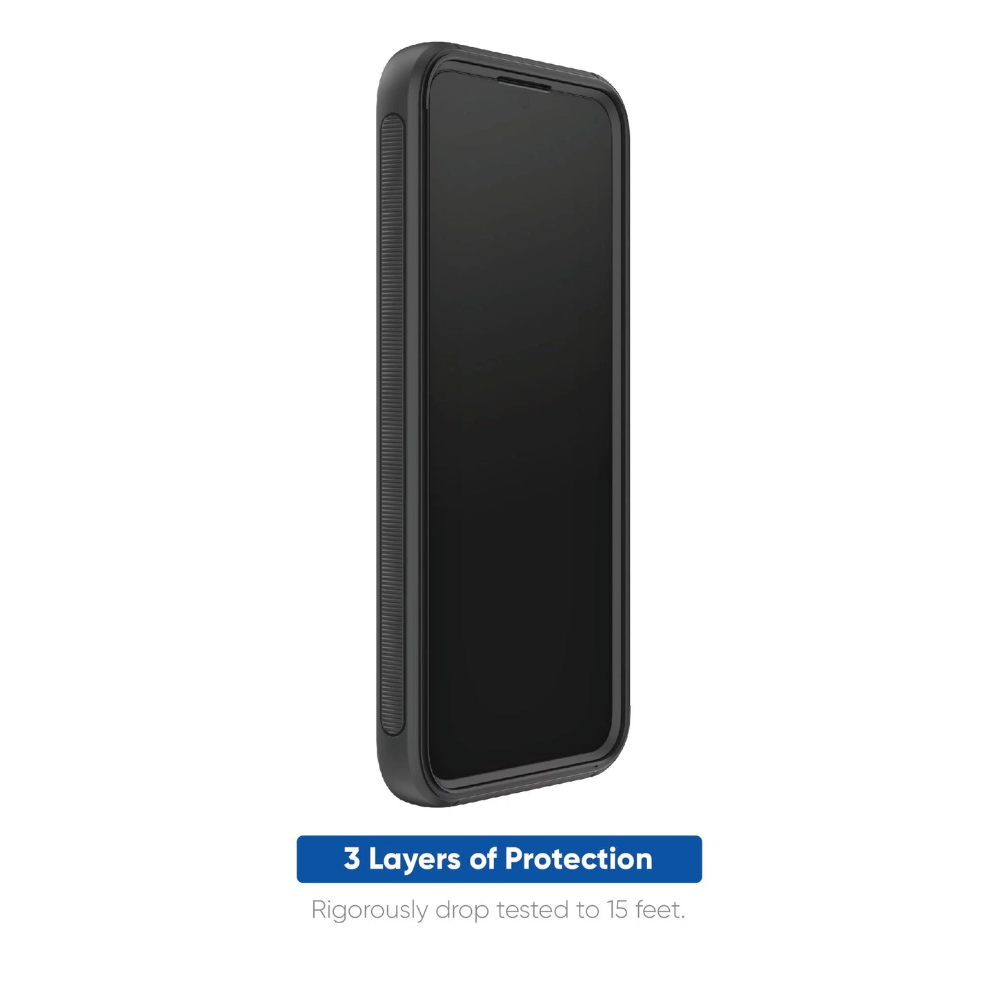 onn. Rugged Phone Case with Built-In Microbial Protection for iPhone 11 Pro Max - Black
