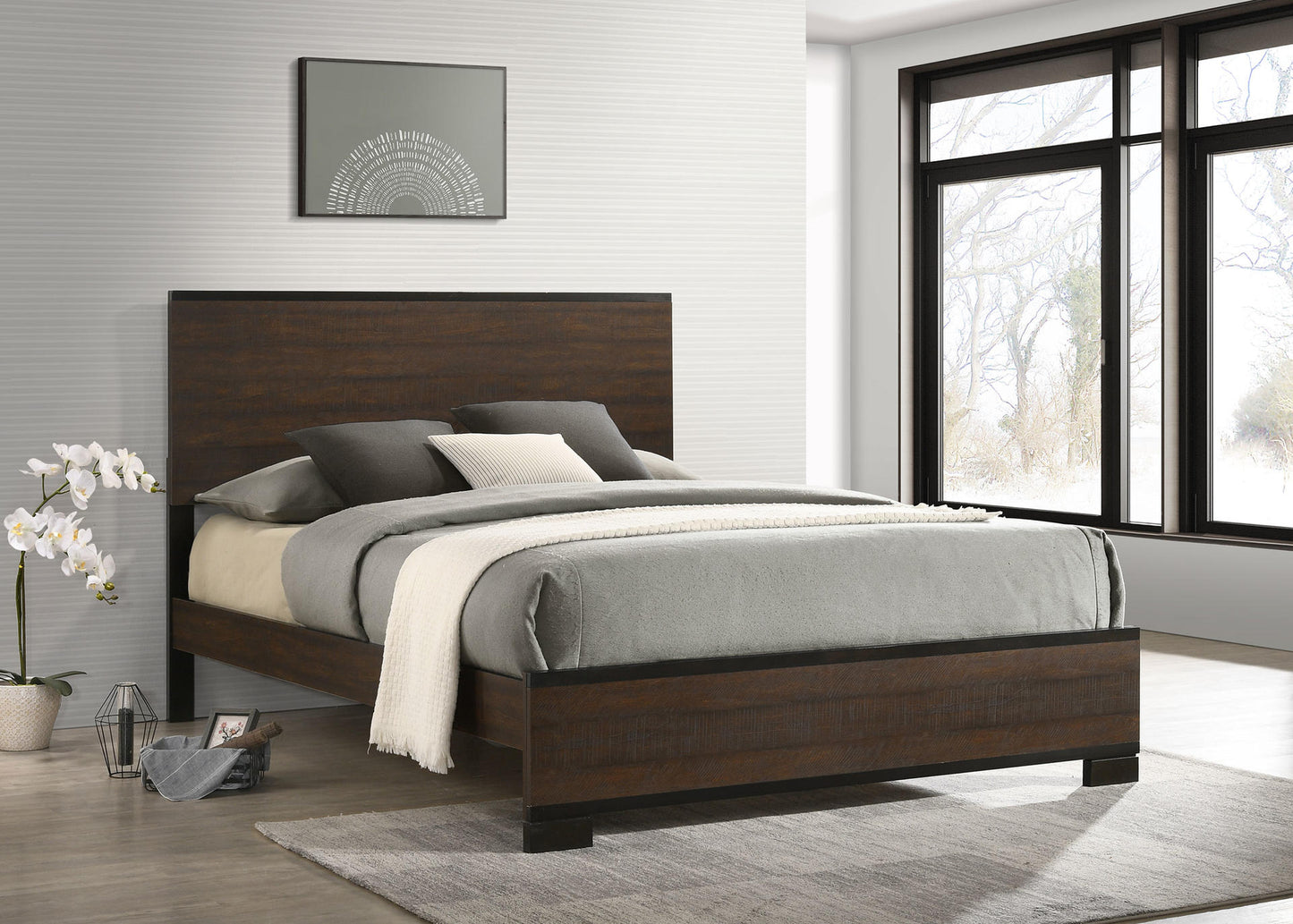 Edmonton Eastern King Panel Bed Rustic Tobacco