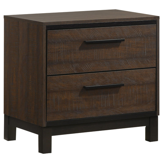 Edmonton 2-Drawer Nightstand Rustic Tobacco