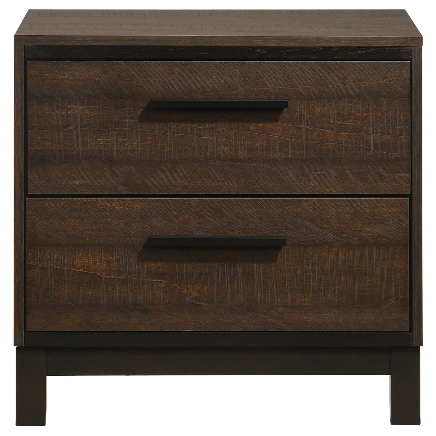 Edmonton 2-Drawer Nightstand Rustic Tobacco