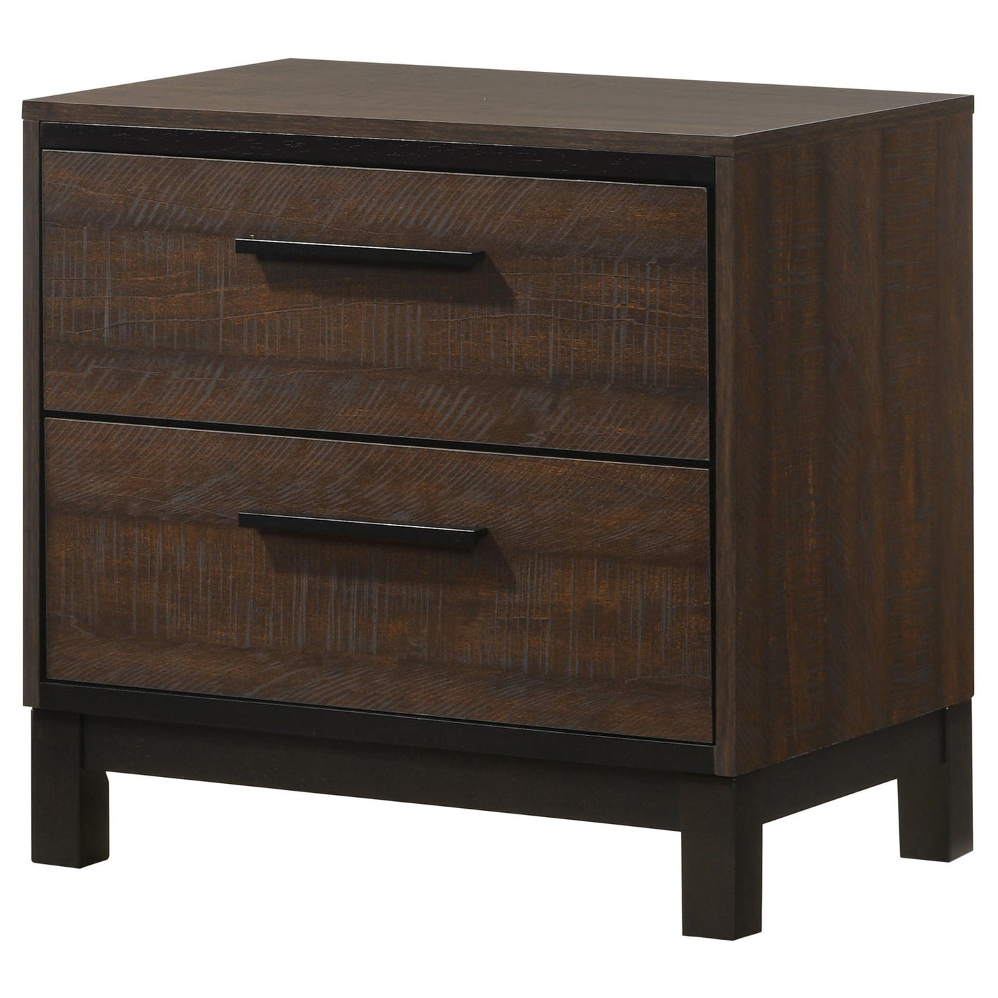 Edmonton 2-Drawer Nightstand Rustic Tobacco