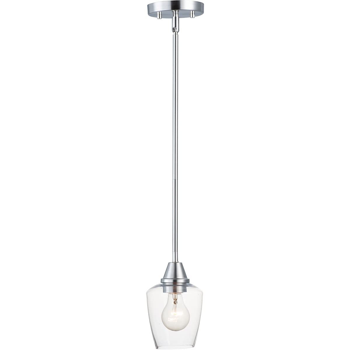 Maxim Goblet - 6W 1 LED Mini Pendant-7.5 Inches Tall and 4.75 Inches Wide-Satin Nickel Finish