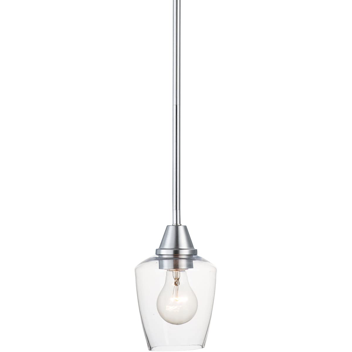 Maxim Goblet - 6W 1 LED Mini Pendant-7.5 Inches Tall and 4.75 Inches Wide-Satin Nickel Finish