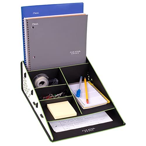 Five Star 2 Pocket Folder, Customizable Cover, Folder with Pockets, Fits 3 Ring Binder, Plastic, Black, Red, Green, Blue, 4 Pack (38098)
