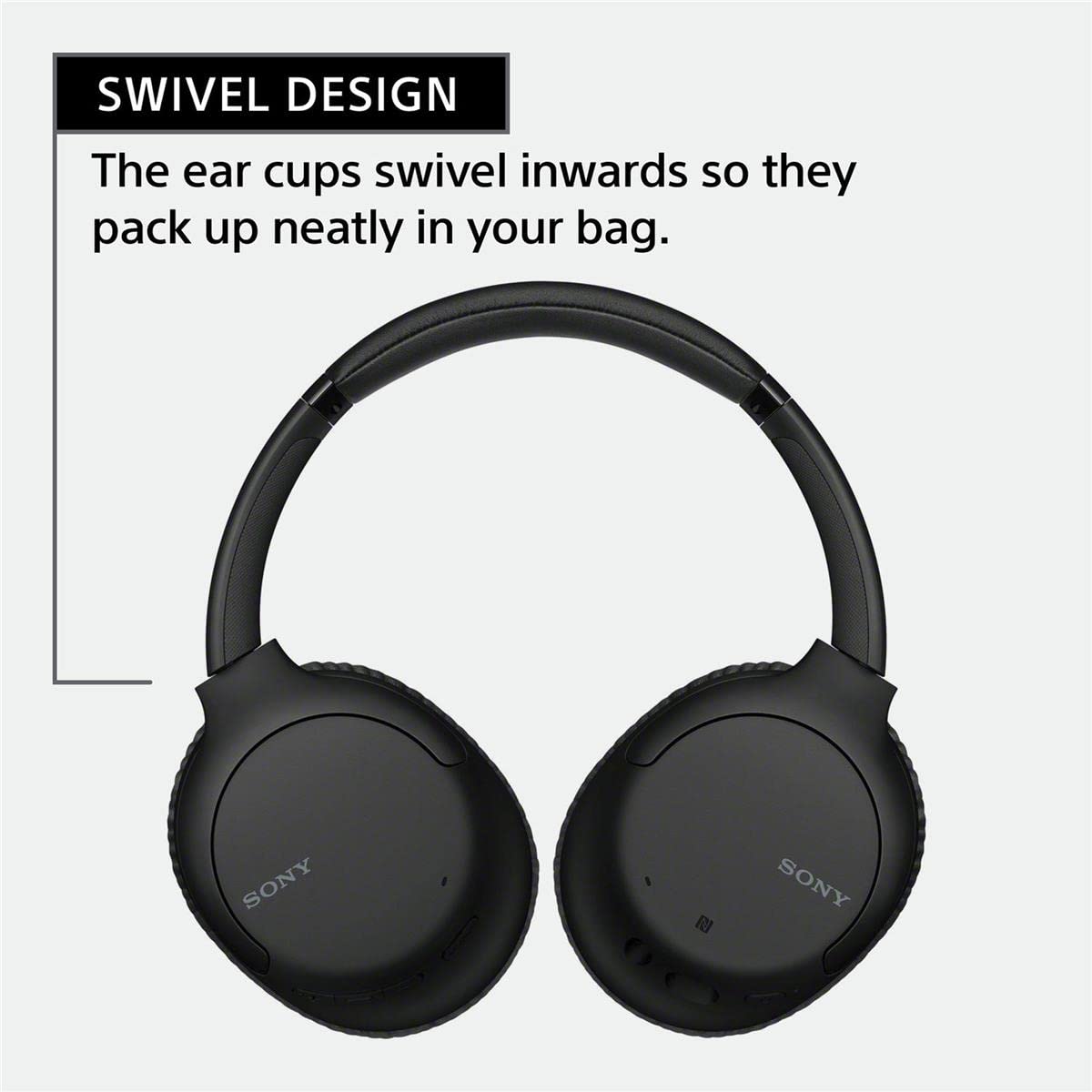 Sony Noise Cancelling Headphones WHCH710N: Wireless Bluetooth Over the Ear Headset with Mic for Phone-Call, Black