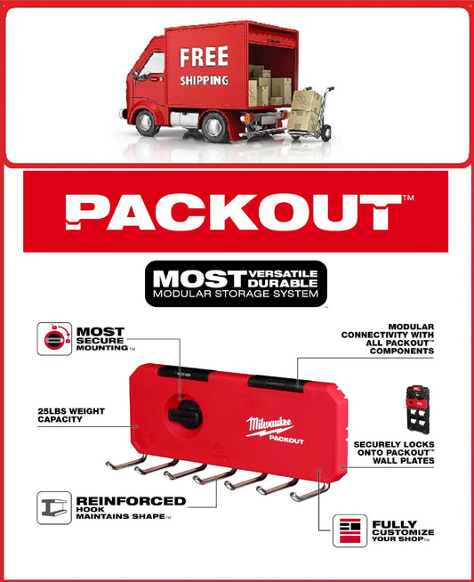 Milwaukee PACKOUT 7-Hook Rack Tool Holder