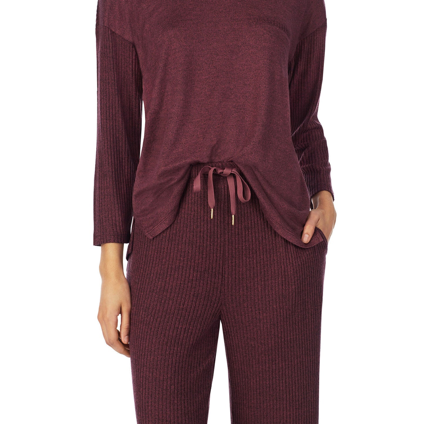 Midnight Carole Hochman Ladies' Ribbed 2-piece Lounge Set