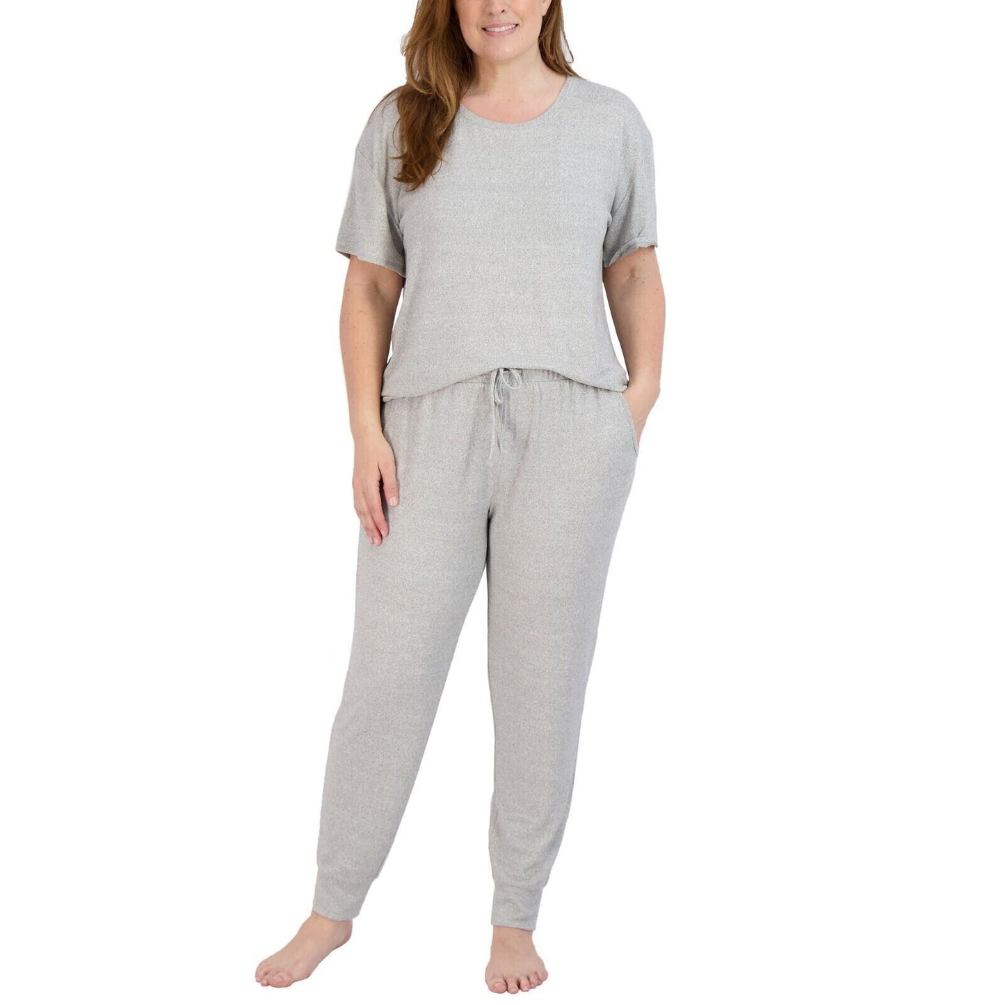 Live2Lounge Women's Pajama Set - 4 Piece Wrap Cardigan, T-Shirt, Tank Top, and Jogger Pants