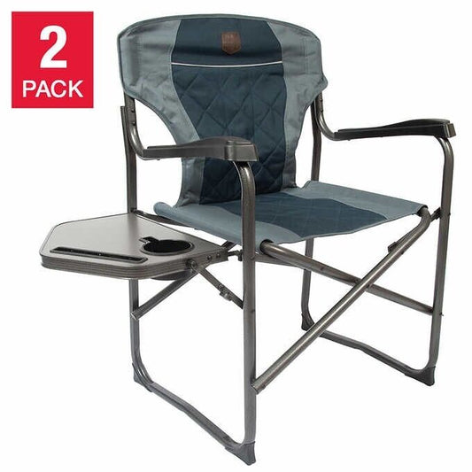 2 Pack Timber Ridge Folding Director's Chair Camping Lightweight