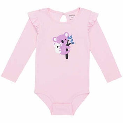 Baby Girls 4Pc Plush Top with Long Sleeve Bodysuit and Pants Set 6M Koala Bears