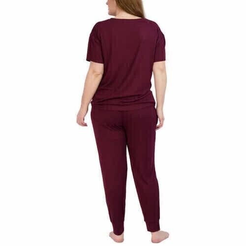 Live2Lounge Women's Pajama Set - 4 Piece Wrap Cardigan, T-Shirt, Tank Top, and Jogger Pants