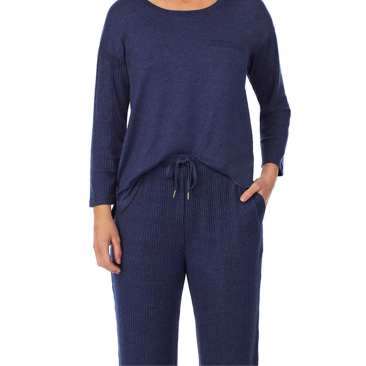 Midnight Carole Hochman Ladies' Ribbed 2-piece Lounge Set