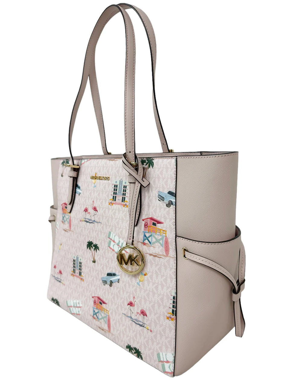 Michael Kors Gilly Large Drawstring Tote Light Powder Blush Pink MK Miami