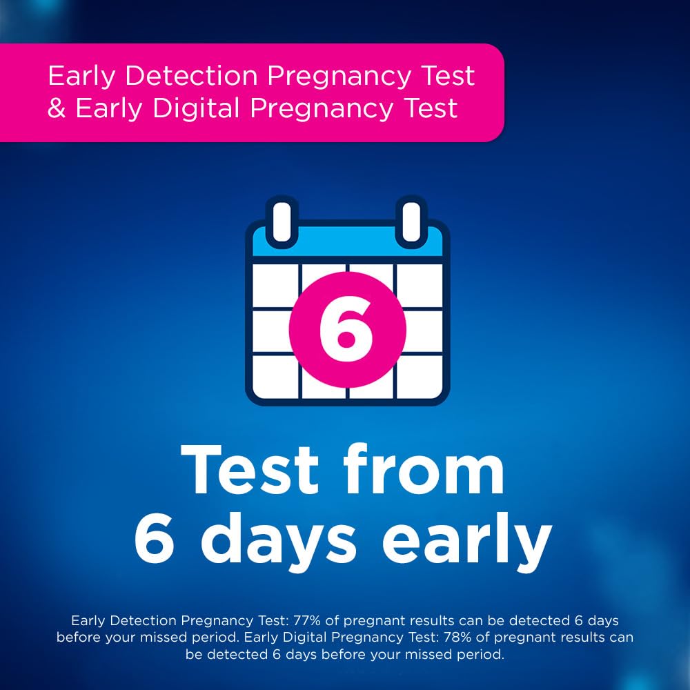 Clearblue Early Pregnancy Test Kit, At-Home Pregnancy Test Kit for Women, hCG Hormone Pregnancy Tests with Easy-to-Read Results, 2 Tests