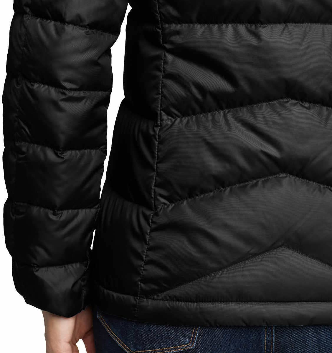 Eddie Bauer Womens Midweight Chevron Quilt Down Jacket (Black, XX-Large)