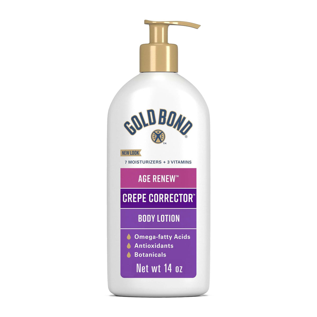 Gold Bond Age Renew Crepe Corrector Body Lotion, Replenishing & Smoothing Formula, Gold Bond Crepe Corrector Body Lotion, 14 oz