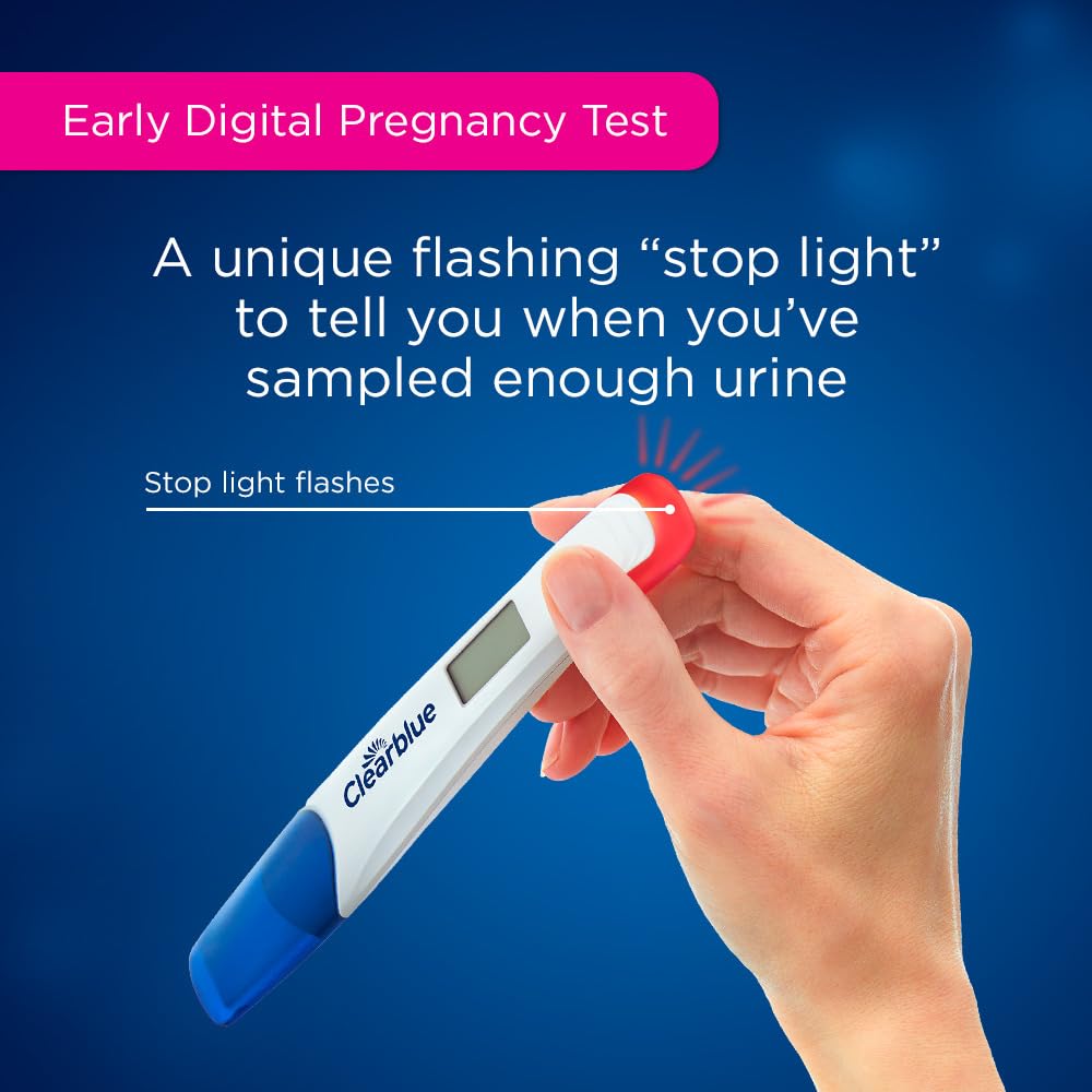 Clearblue Early Pregnancy Test Kit, At-Home Pregnancy Test Kit for Women, hCG Hormone Pregnancy Tests with Easy-to-Read Results, 2 Tests