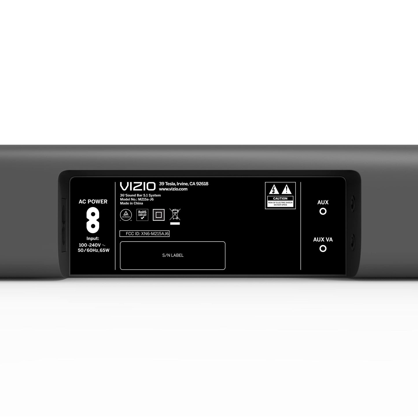 VIZIO M-Series 2.1 Sound Bar with Dolby Atmos and DTS:X, Wireless Subwoofer, M215a-J6 (HDMI)-Black