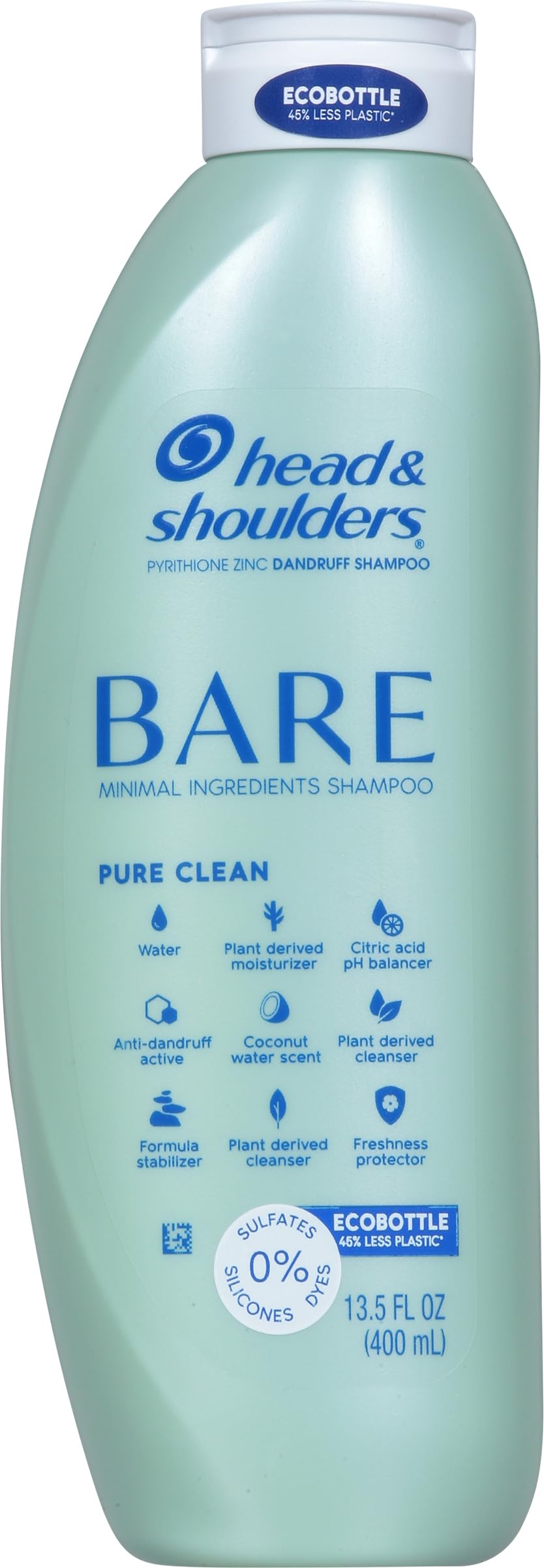 Head & Shoulders, Shampoo Bare Pure Clean Shampoo, 13.5 Fl Oz, EXP 08/25