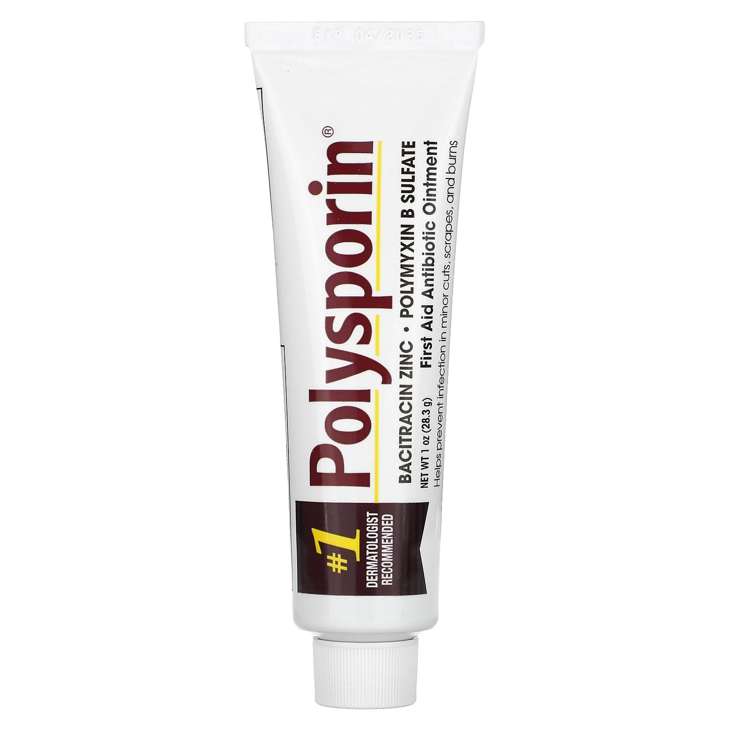Polysporin First Aid Topical Antibiotic Skin Ointment With Bacitracin Zinc & Polymyxin B Sulfate, For Infection Protection & Wound Care, Neomycin-Free, Travel Size, 1 oz