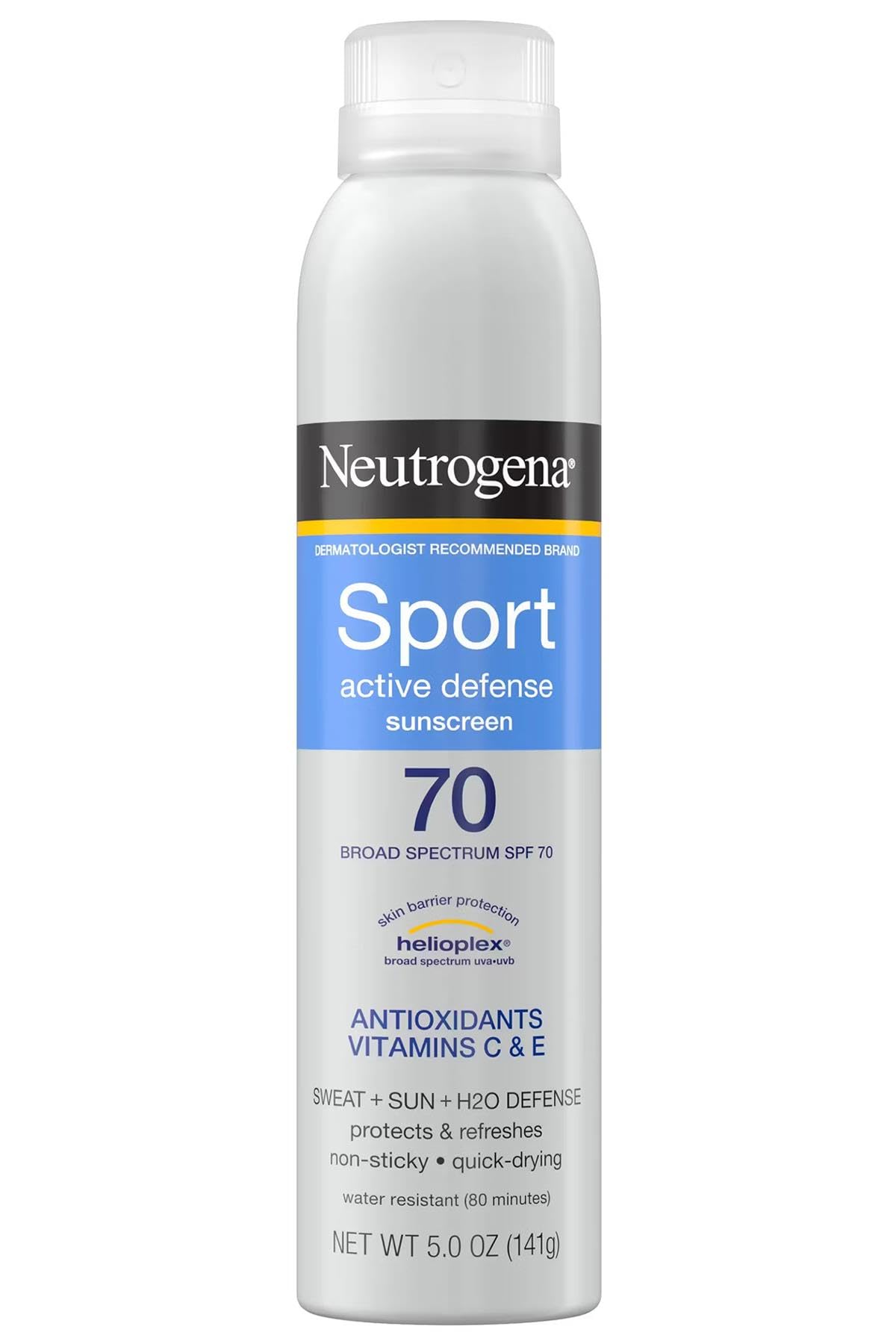 Neutrogena, Sport Body Spray 70 Spf Sunscreen, 5 Ounce, EXP 03/26