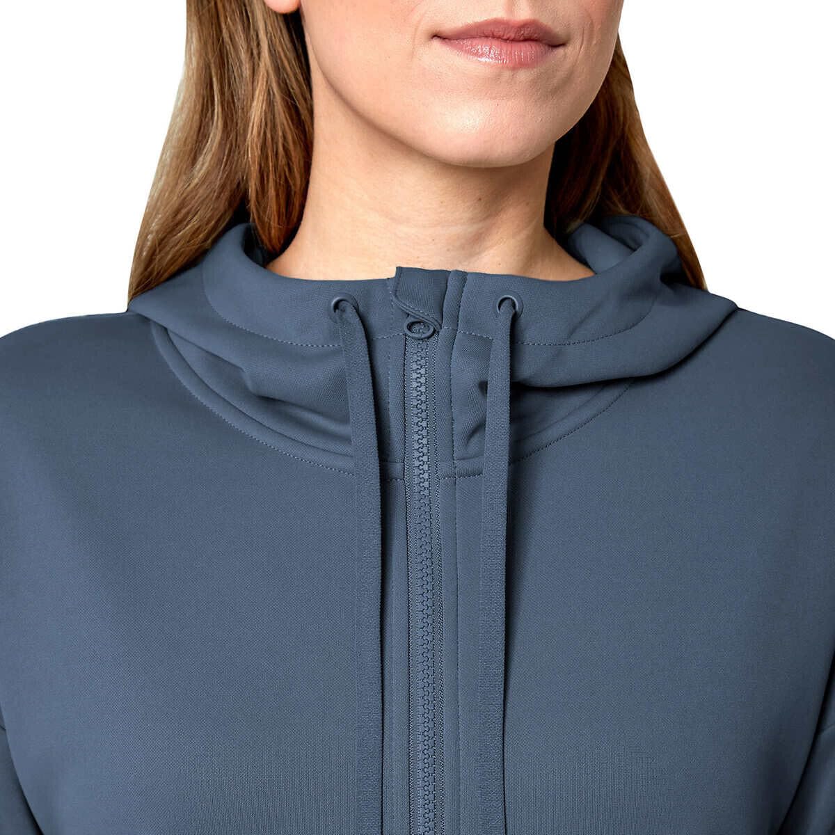 Mondetta Ladies' Performance Full Zip Hoodie (China Blue)
