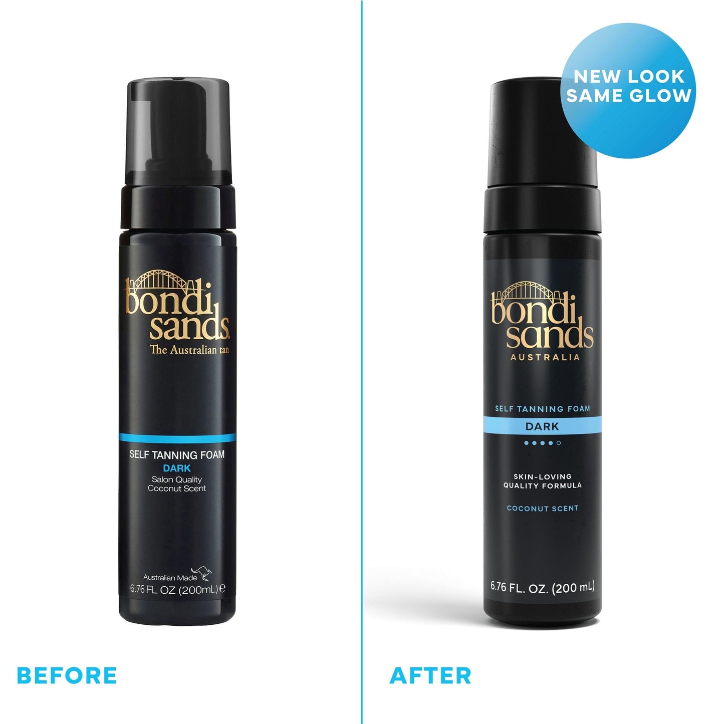 Bondi Sands Dark Self Tanning Foam | Lightweight, Self-Tanner Foam Enriched with Aloe Vera and Coconut Provides an Even, Streak-Free Tan | 6.76 oz/200 mL