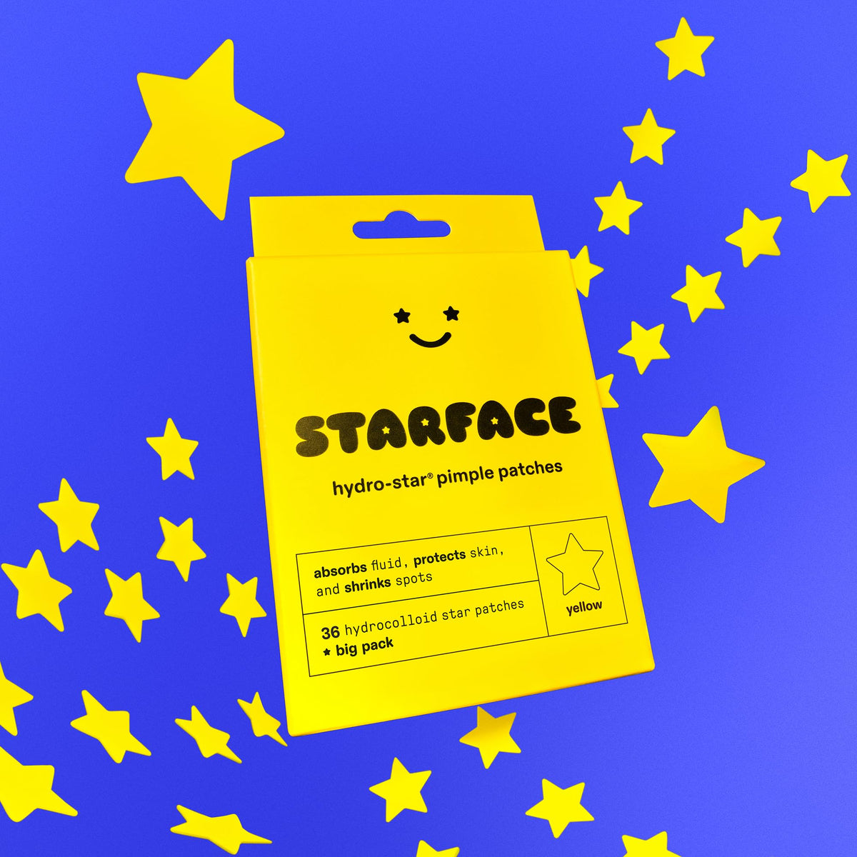 Starface Hydro-Star® Yellow Hydrocolloid Pimple Patch Refill, 36 ct