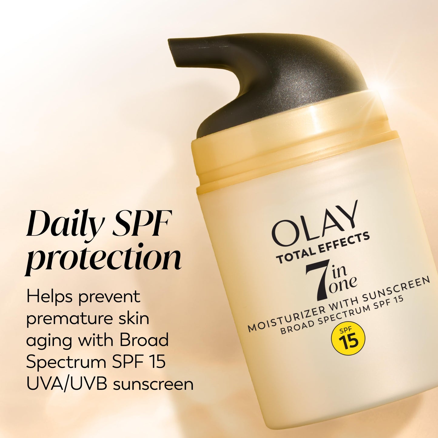 OLAY Total Effects 7-in-1 Anti-Aging Face Moisturizer with SPF 15, Fragrance-Free 1.7 oz, EXP 06/25