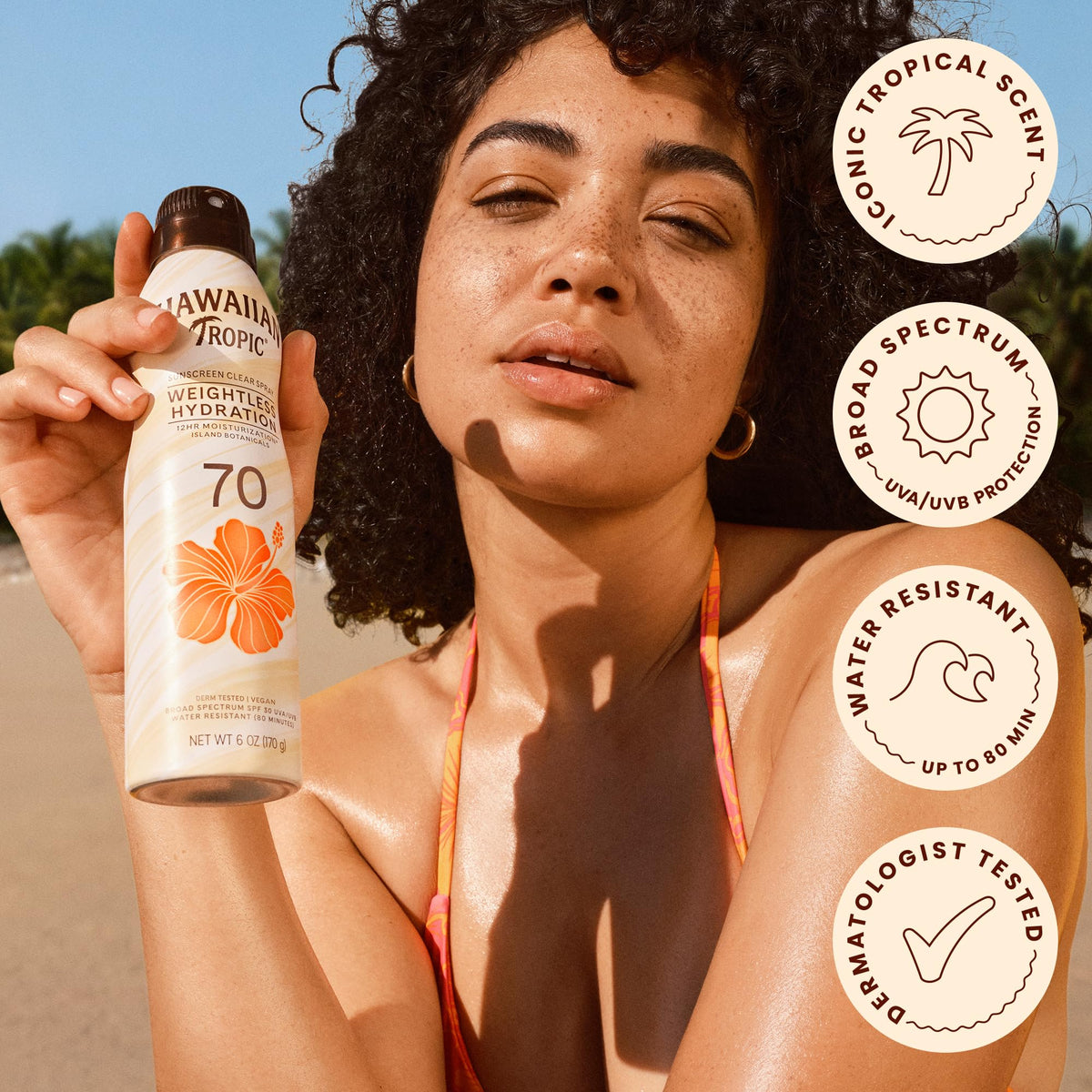 Hawaiian Tropic Sunscreen Silk Hydration Moisturizing Broad Spectrum Sun Care Sunscreen Spray - SPF 15, 6 Ounce
