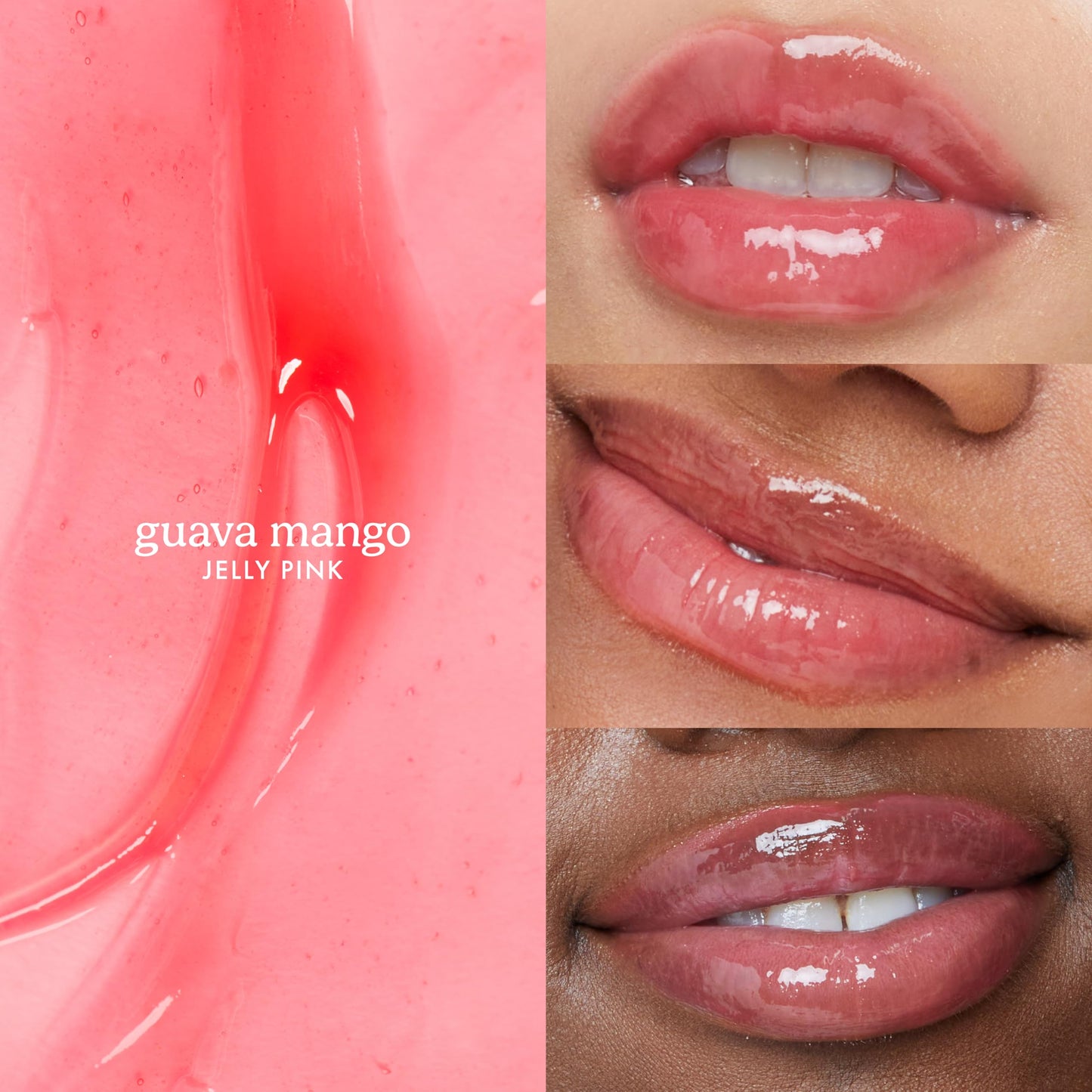 ESW Beauty Guava Mango Smoothie Lip Treatment - Light Pink Tint with Shea Butter, Peptides, Guava & Mango for Advanced Smoothing & Collagen Boost