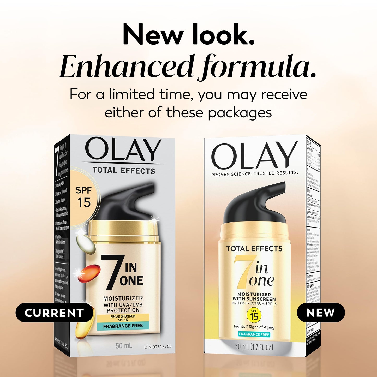 OLAY Total Effects 7-in-1 Anti-Aging Face Moisturizer with SPF 15, Fragrance-Free 1.7 oz, EXP 06/25