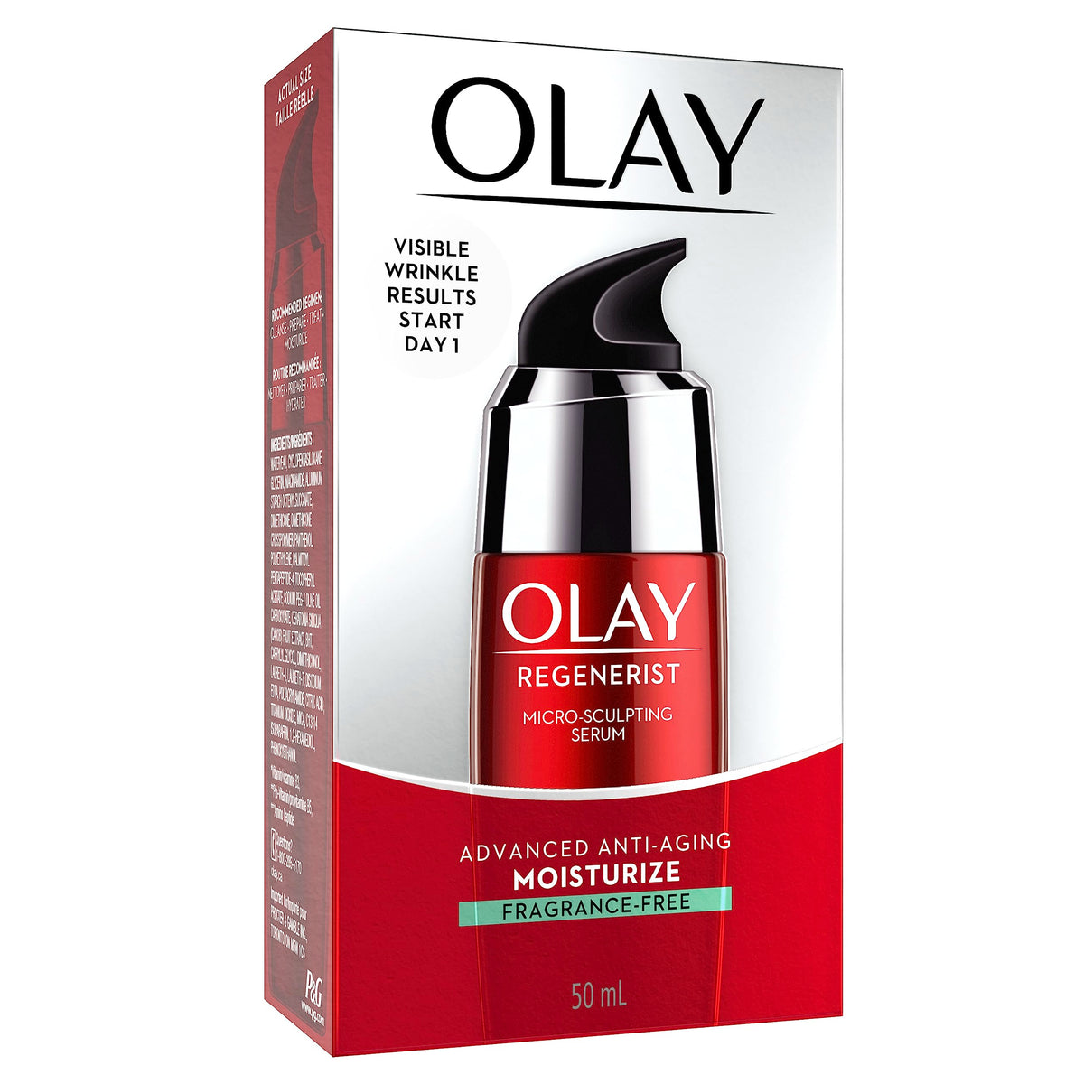 Olay Regenerist Micro Sculpting Serum, Fragrance Free Anti Aging Face Serum for Daily Use, Hydrating and Firming Facial Serum for Smoother Skin and Wrinkle Appearance, Lightweight Formula, 1.7 Fl Oz