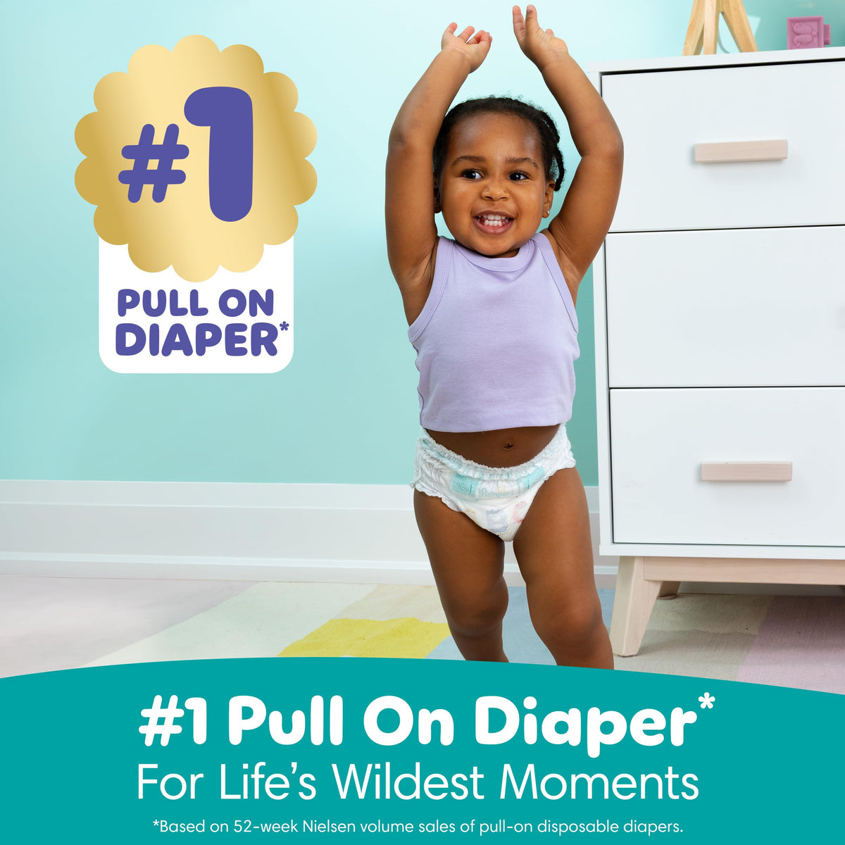 Pampers Diapers - Cruisers 360 - Size 7, 17 Count, Babyproof up to 100% Leakproof Pull-On Diaper (Packaging May Vary)
