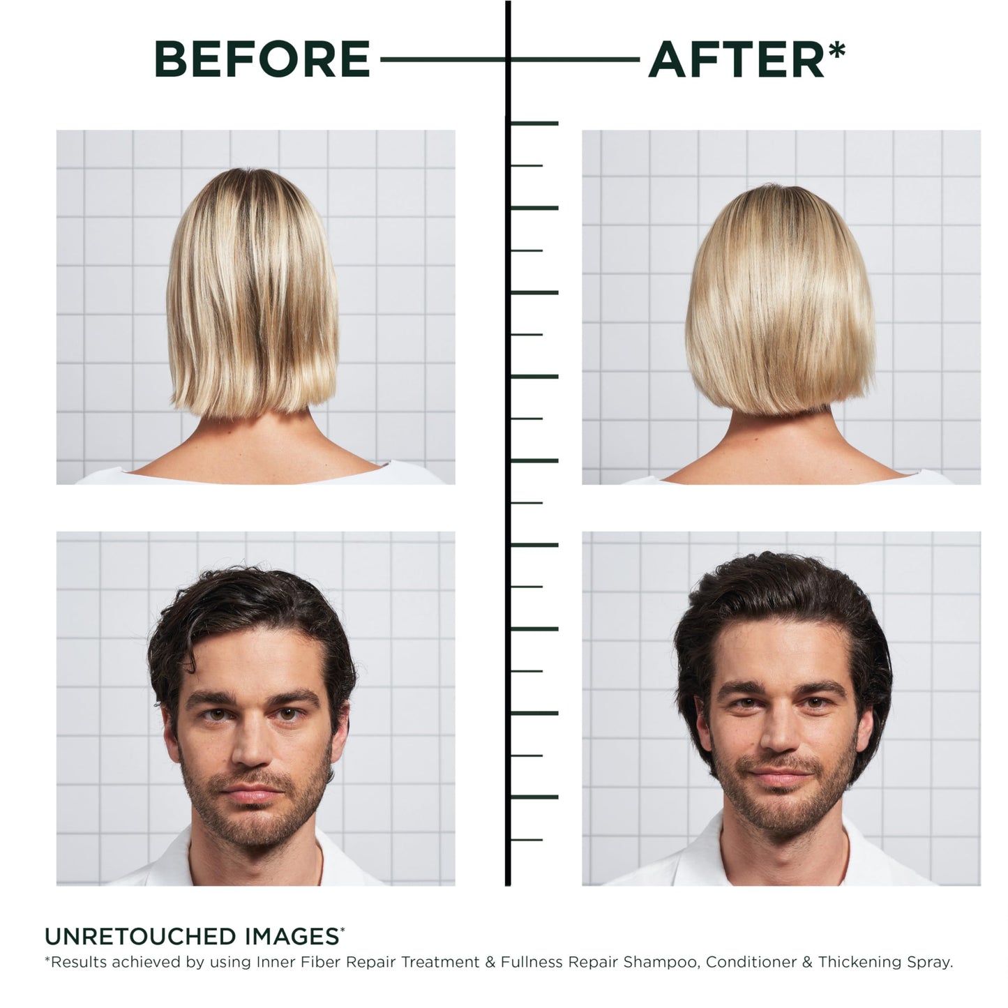 Garnier Fructis Hair Filler Fullness Repair Conditioner, Volumizing Conditioner with Polypeptides and Hair Repair Complex for Thin, Weak Split Ends, 10.1 Fl Oz