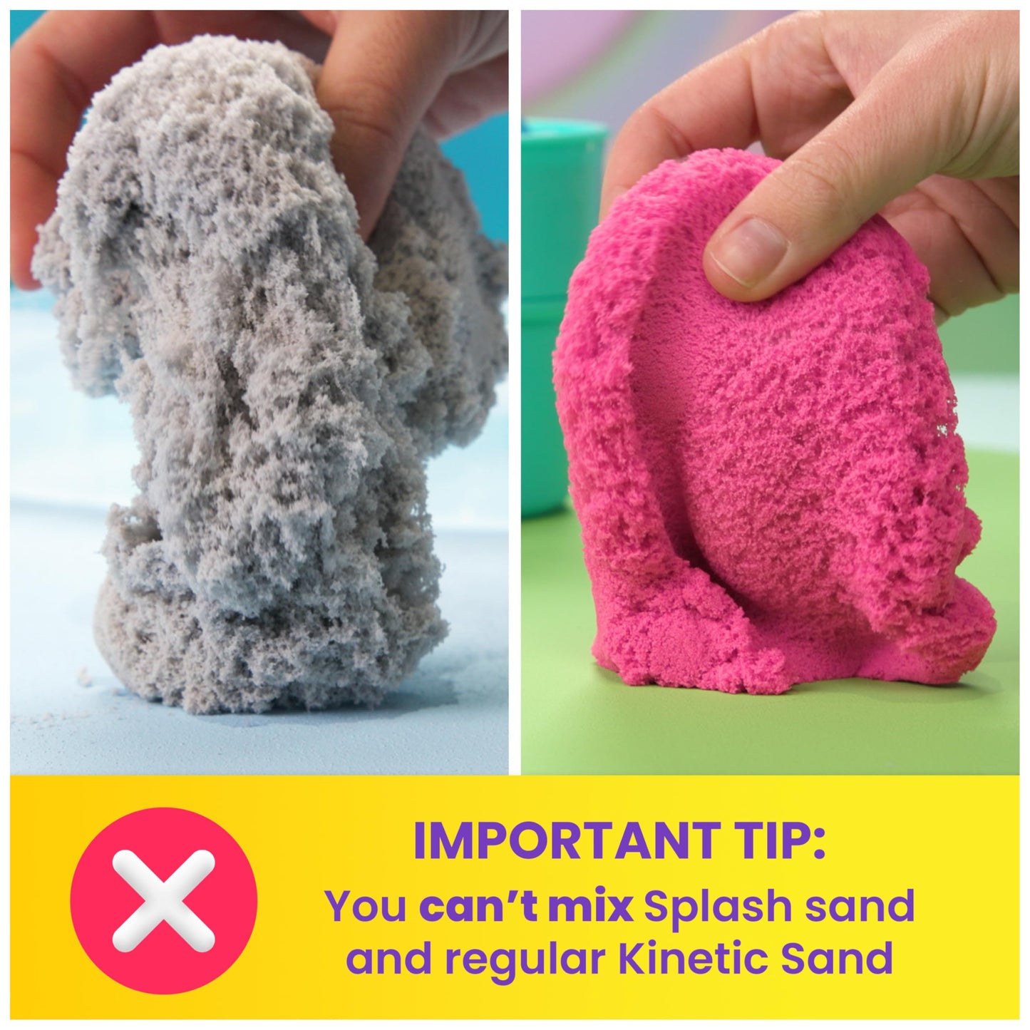 Kinetic Sand, Splash Starter Case with 6oz Color-Change Play Sand, 3 Tools & Molds, Reusable Storage, Sensory Toys, Holiday Gifts & Stocking Stuffers for Kids Ages 3 and up