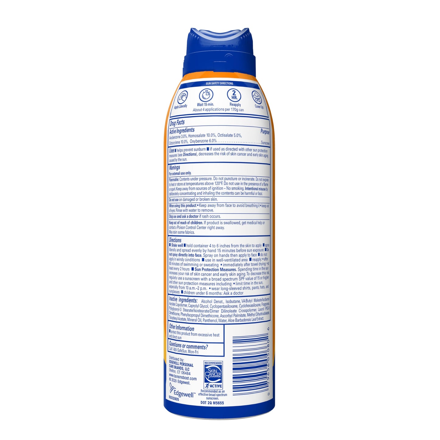 Banana Boat Sport Ultra SPF 100 Sunscreen Spray, 6oz, Sport Sunscreen Spray SPF 100, Banana Boat Sunscreen SPF 100 Spray, High SPF Sunscreen, Water Resistant Sunscreen, 6oz