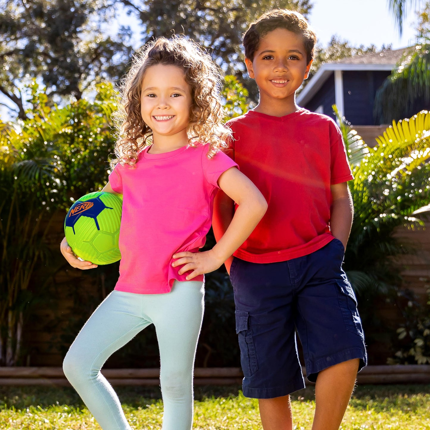 Nerf Kids Foam Mini Soccer Ball - Proshot Youth Soft Mini Foam Soccer Ball - 7" Inch Indoor + Outdoor for Kids - Fun Toy for Practice + Games - Green/Blue