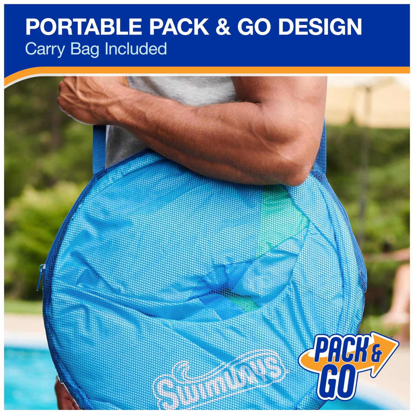 SwimWays Spring Float Premium Suncatcher Pool Lounger for Swimming Pool, Inflatable Pool Floats Adult with Fast Inflation for Ages 15 & Up, Aqua