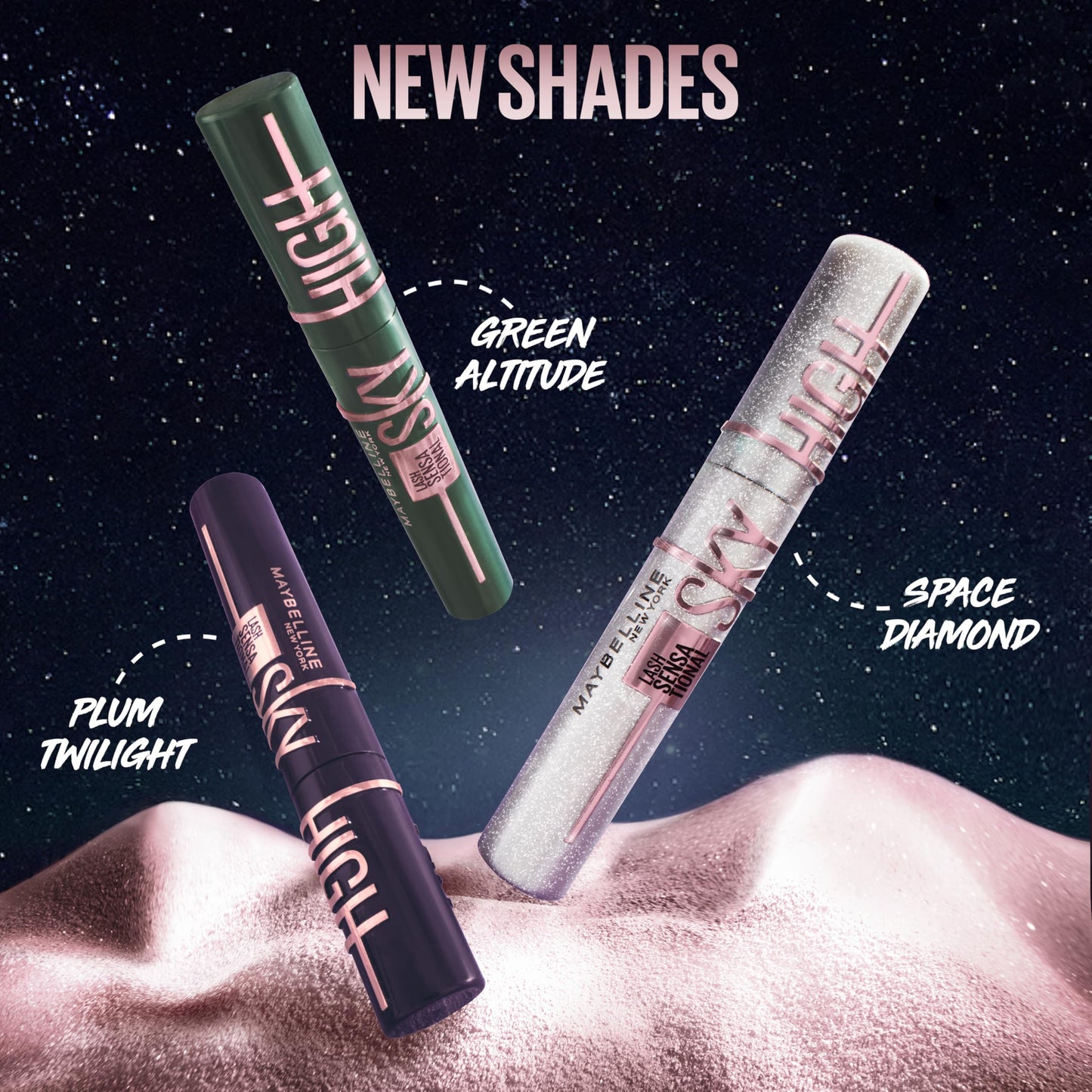 Maybelline Lash Sensational Sky High Washable Mascara Makeup, Volumizing, Lengthening, Defining, Curling, Multiplying, Buildable Formula, Cosmic Black, 1 Count