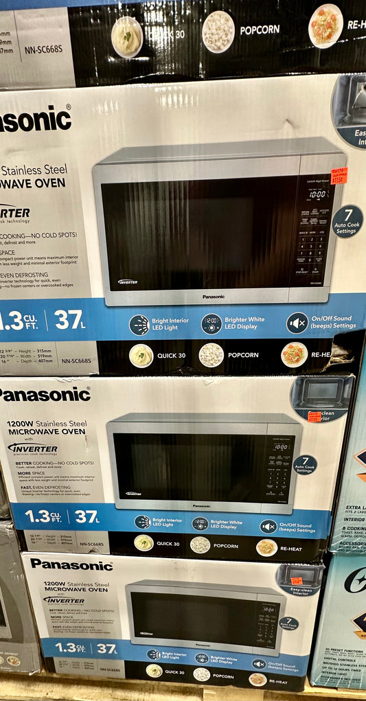 Panasonic 1.3CuFt Countertop Microwave Oven, Model# NN-SC668S